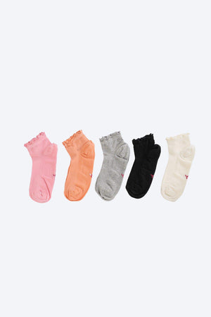 Pack of 5 Frilled Socks - Carina - ÙƒØ§Ø±ÙŠÙ†Ø§