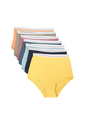 Pack of 7 Colored Full Brief - Carina - ÙƒØ§Ø±ÙŠÙ†Ø§