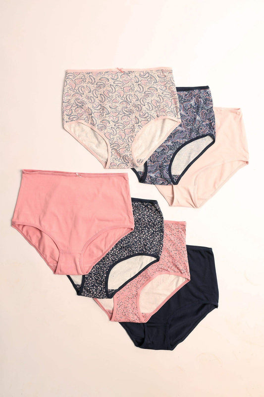 Pack of 7 Colored Full Brief Panties - Carina - ÙƒØ§Ø±ÙŠÙ†Ø§