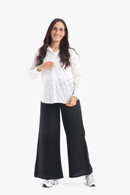 Perforated Long Sleeves Shirt - Carina - ÙƒØ§Ø±ÙŠÙ†Ø§