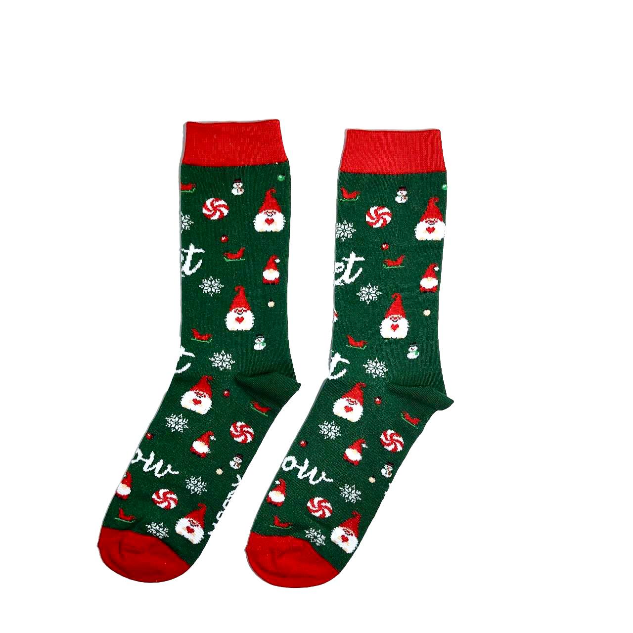 Christmas green red Socks