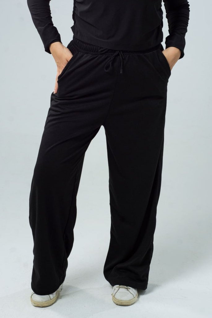 Cotton Comfy Pants - Black
