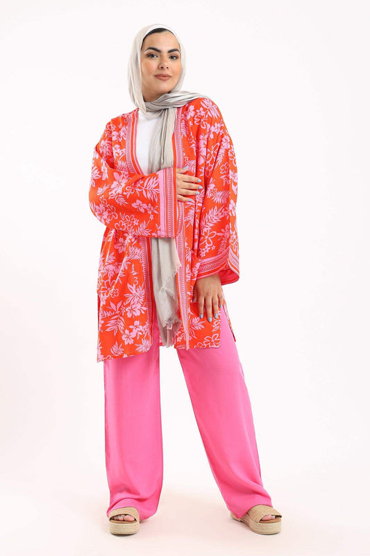 Pink & Orange Kimono - Carina - ÙƒØ§Ø±ÙŠÙ†Ø§