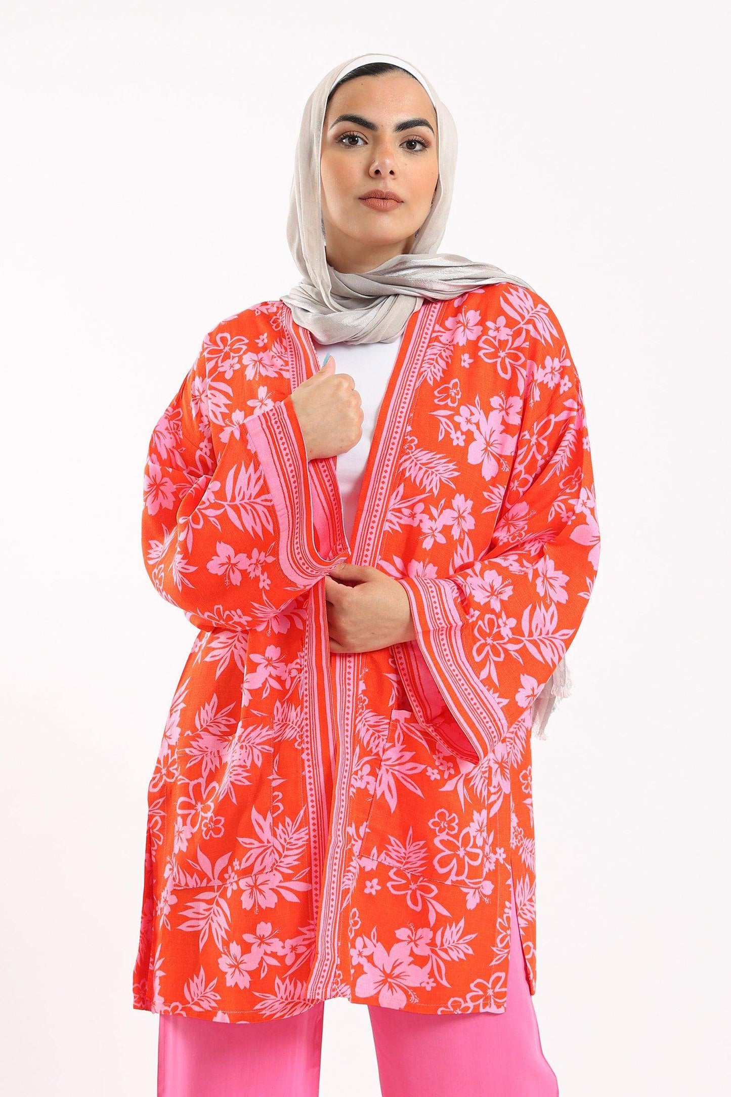 Pink & Orange Kimono - Carina - ÙƒØ§Ø±ÙŠÙ†Ø§