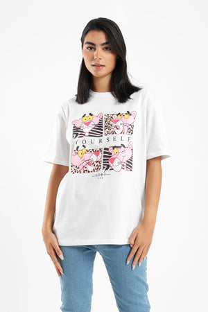 Pink Panther Printed T-shirt - Clue Wear
