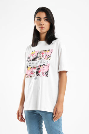 Pink Panther Printed T-shirt - Clue Wear