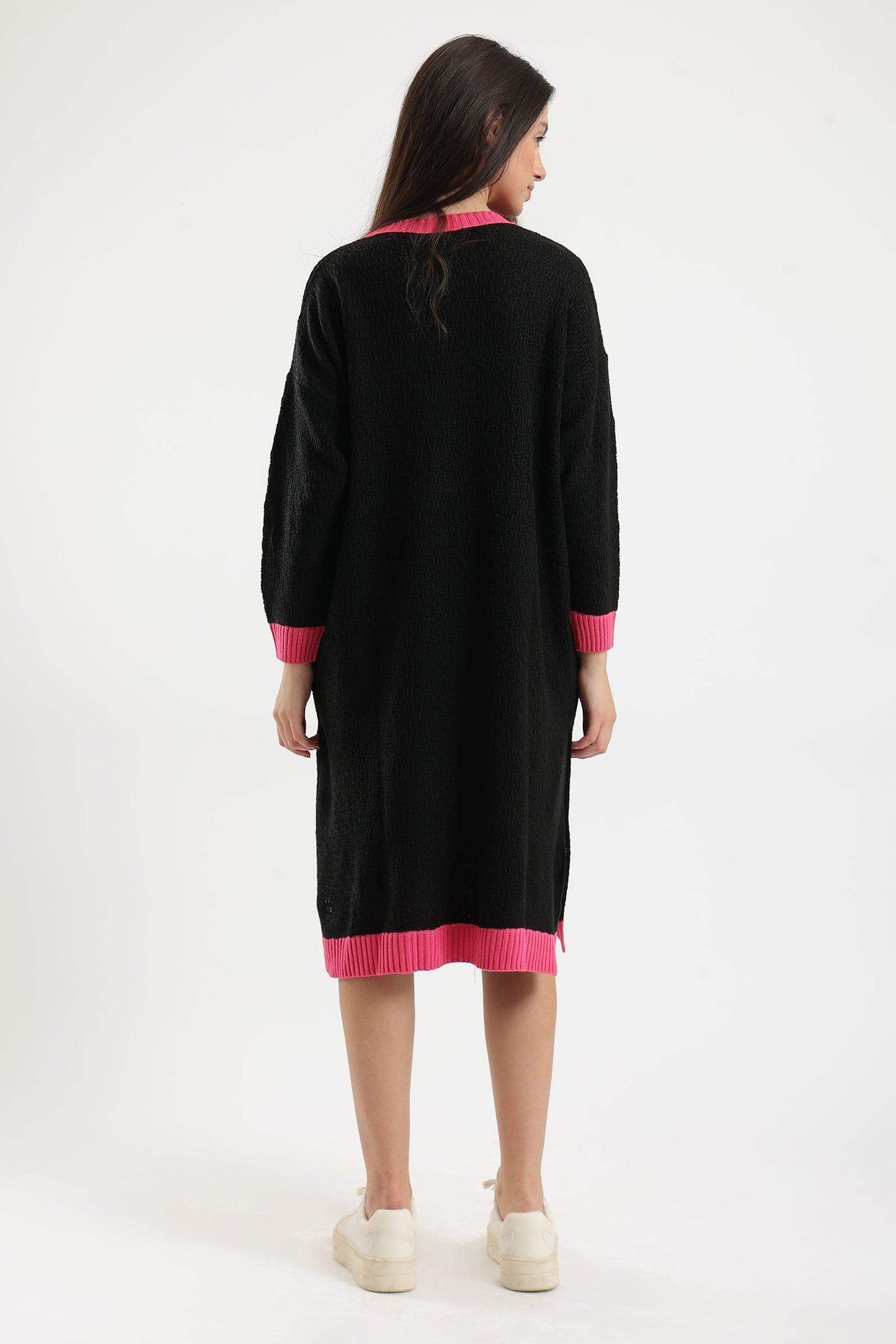 Pink Trim Wool Dress - Carina - ÙƒØ§Ø±ÙŠÙ†Ø§