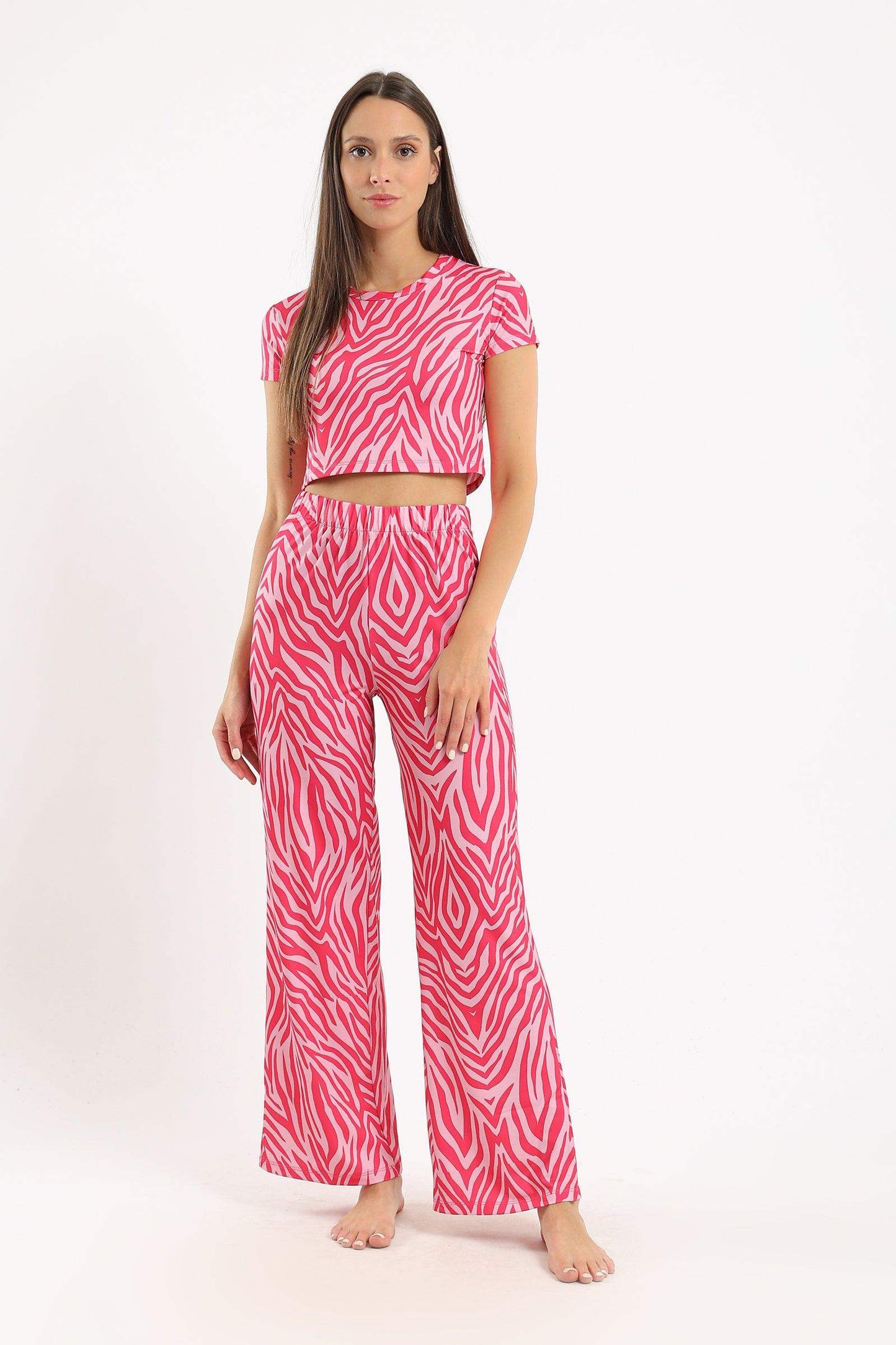 Pink Zebra Print Pyjama Set - Carina - ÙƒØ§Ø±ÙŠÙ†Ø§