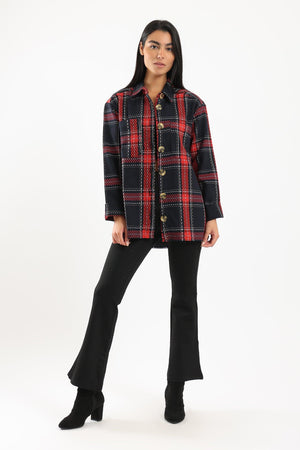 Plaid Button-Up Shirt - Clue Wear