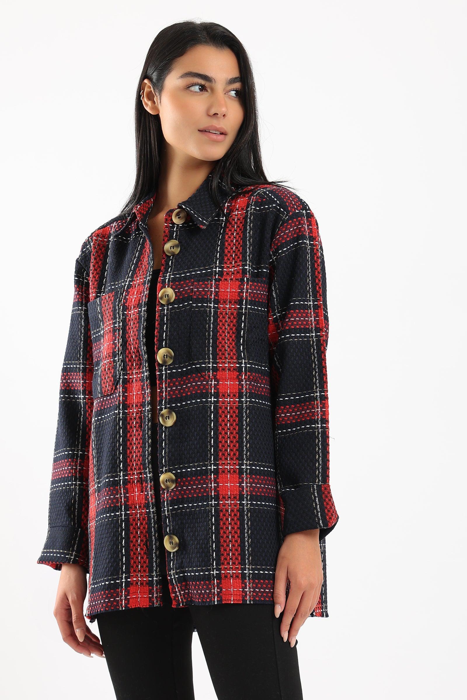 Plaid Button-Up Shirt - Clue Wear