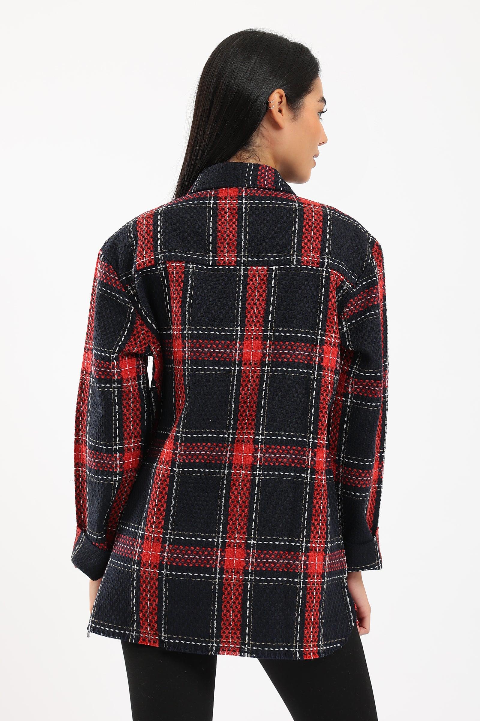Plaid Button-Up Shirt - Clue Wear