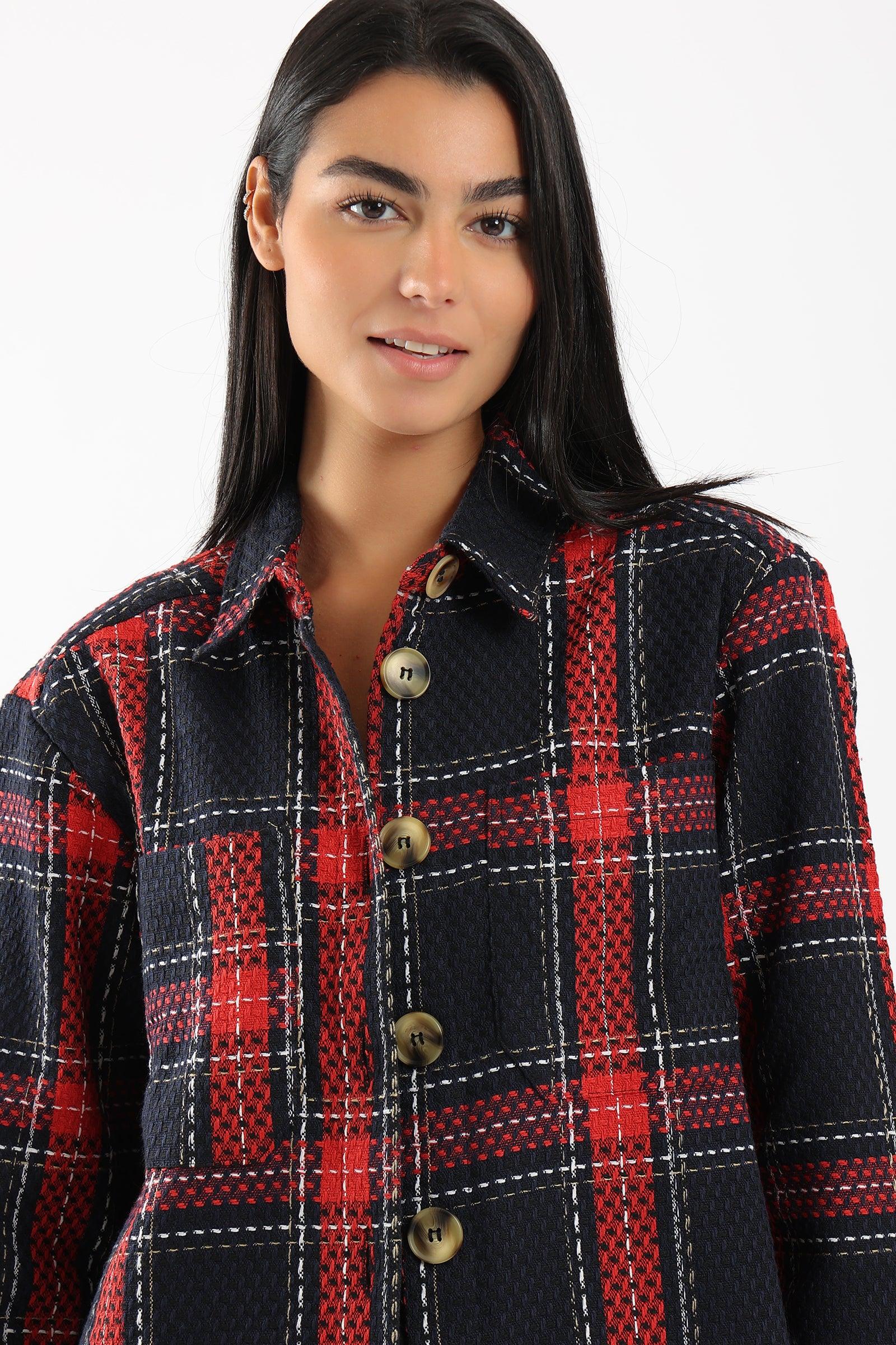 Plaid Button-Up Shirt - Clue Wear