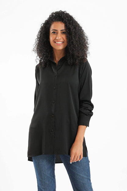 Plain Button Up Shirt - Carina - ÙƒØ§Ø±ÙŠÙ†Ø§