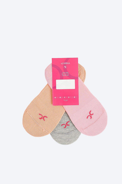 Plain Invisible Socks - 3 Pairs - Carina - ÙƒØ§Ø±ÙŠÙ†Ø§