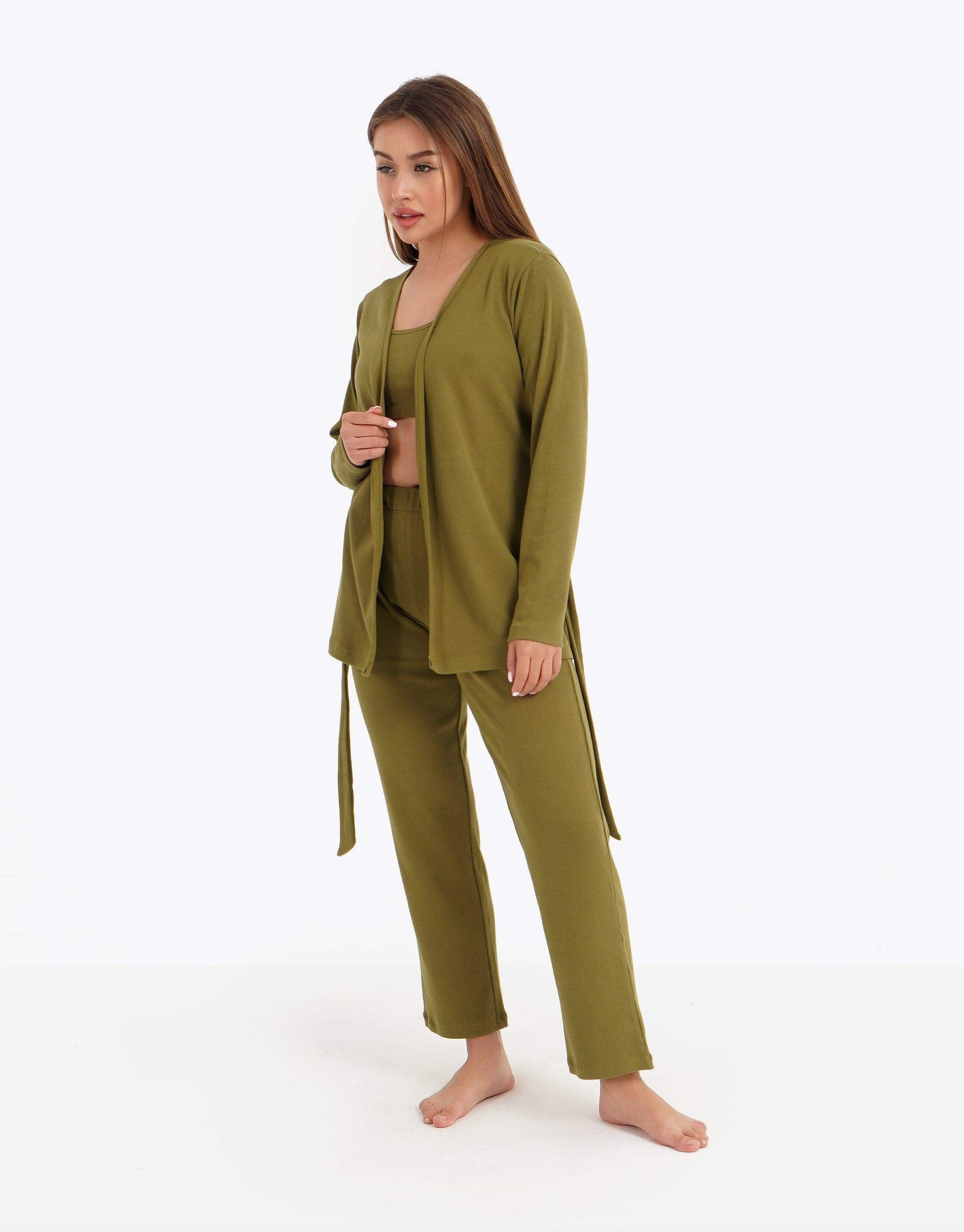 Plain Long Sleeve Pyjama Set - Carina - ÙƒØ§Ø±ÙŠÙ†Ø§