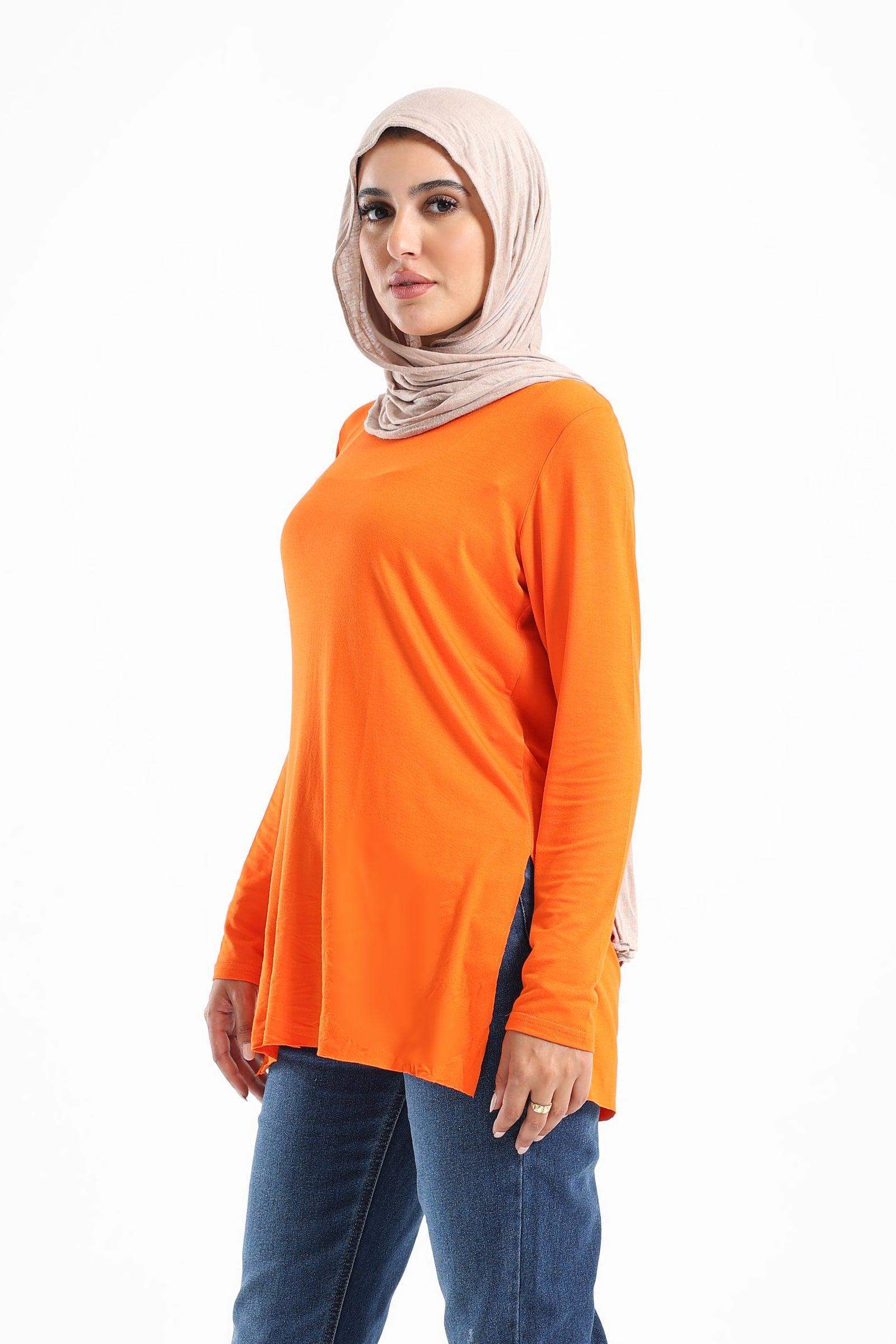 Plain Long Sleeves T-Shirt - Carina - ÙƒØ§Ø±ÙŠÙ†Ø§