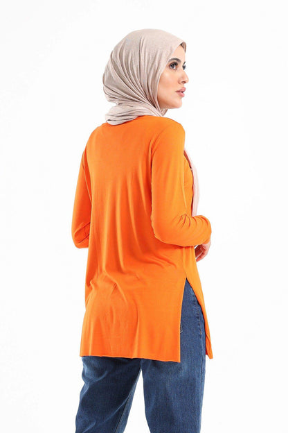 Plain Long Sleeves T-Shirt - Carina - ÙƒØ§Ø±ÙŠÙ†Ø§