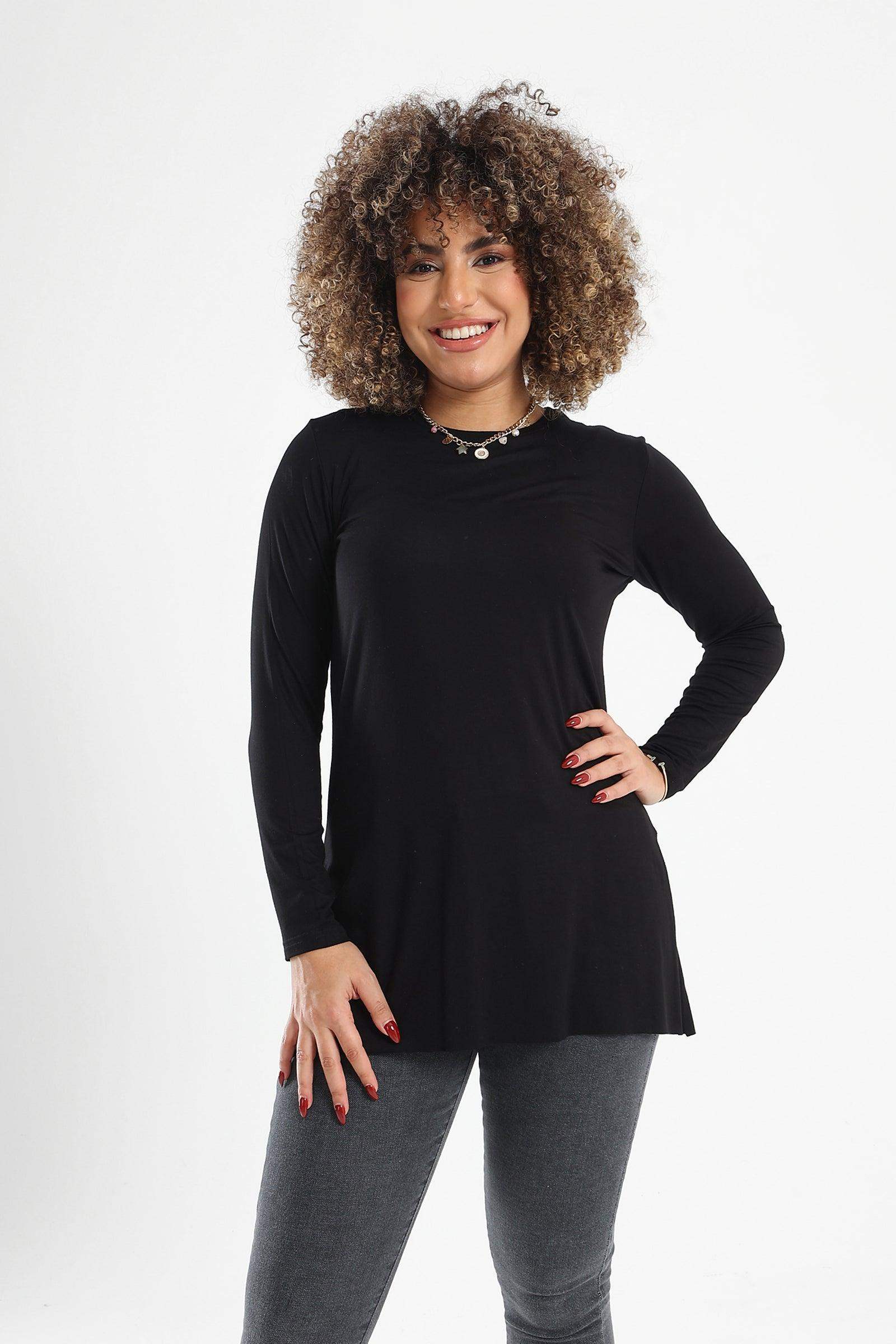 Plain Long Sleeves T-Shirt - Carina - ÙƒØ§Ø±ÙŠÙ†Ø§