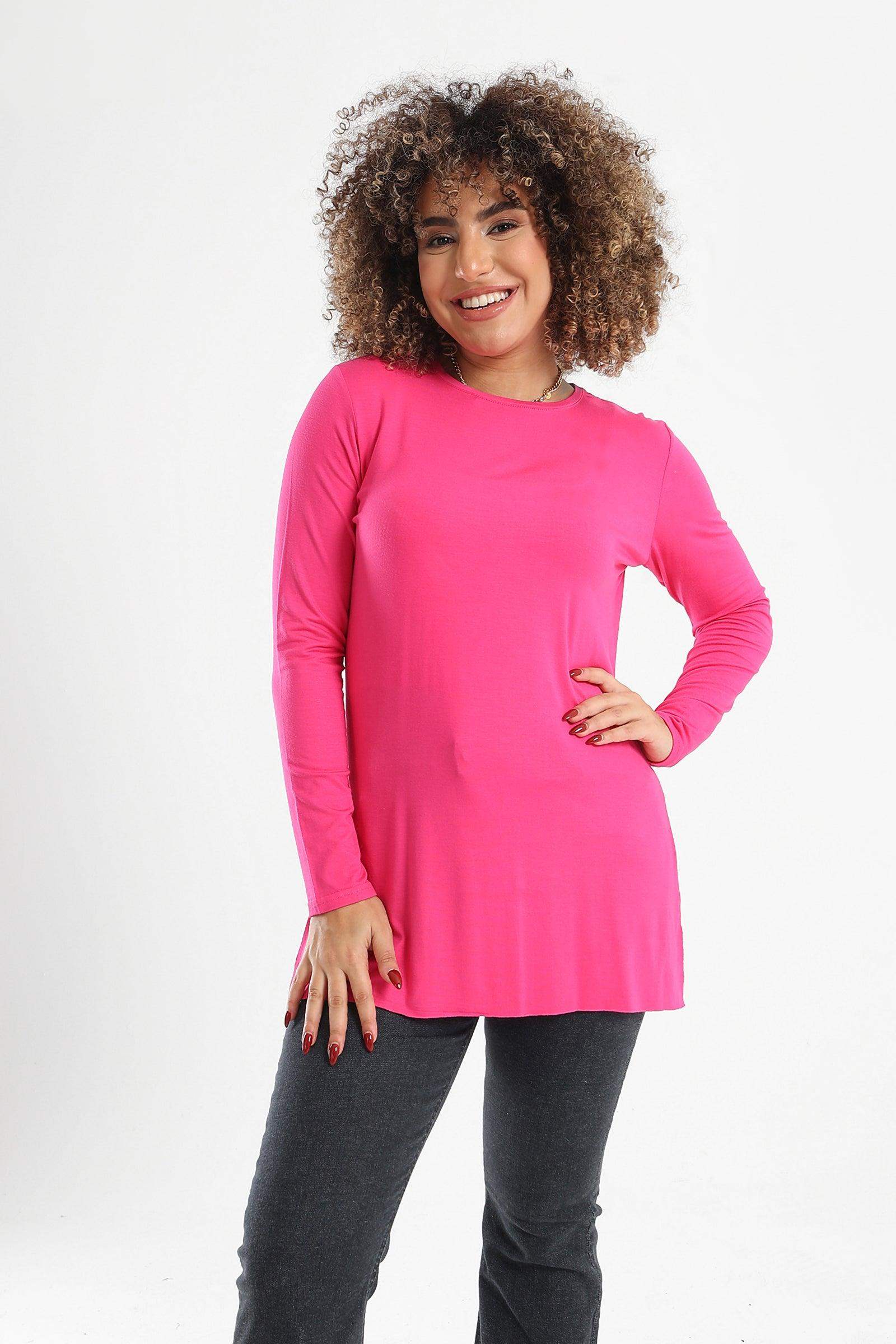 Plain Long Sleeves T-Shirt - Carina - ÙƒØ§Ø±ÙŠÙ†Ø§