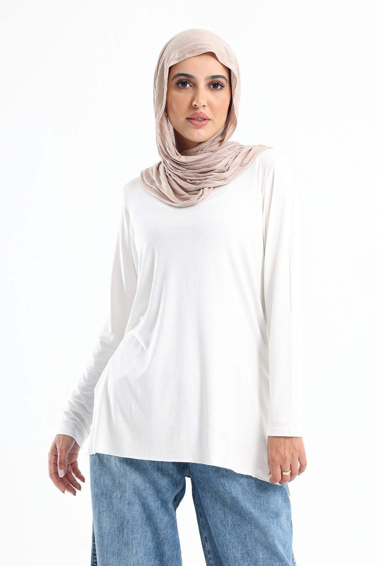 Plain Long Sleeves T-Shirt - Carina - ÙƒØ§Ø±ÙŠÙ†Ø§