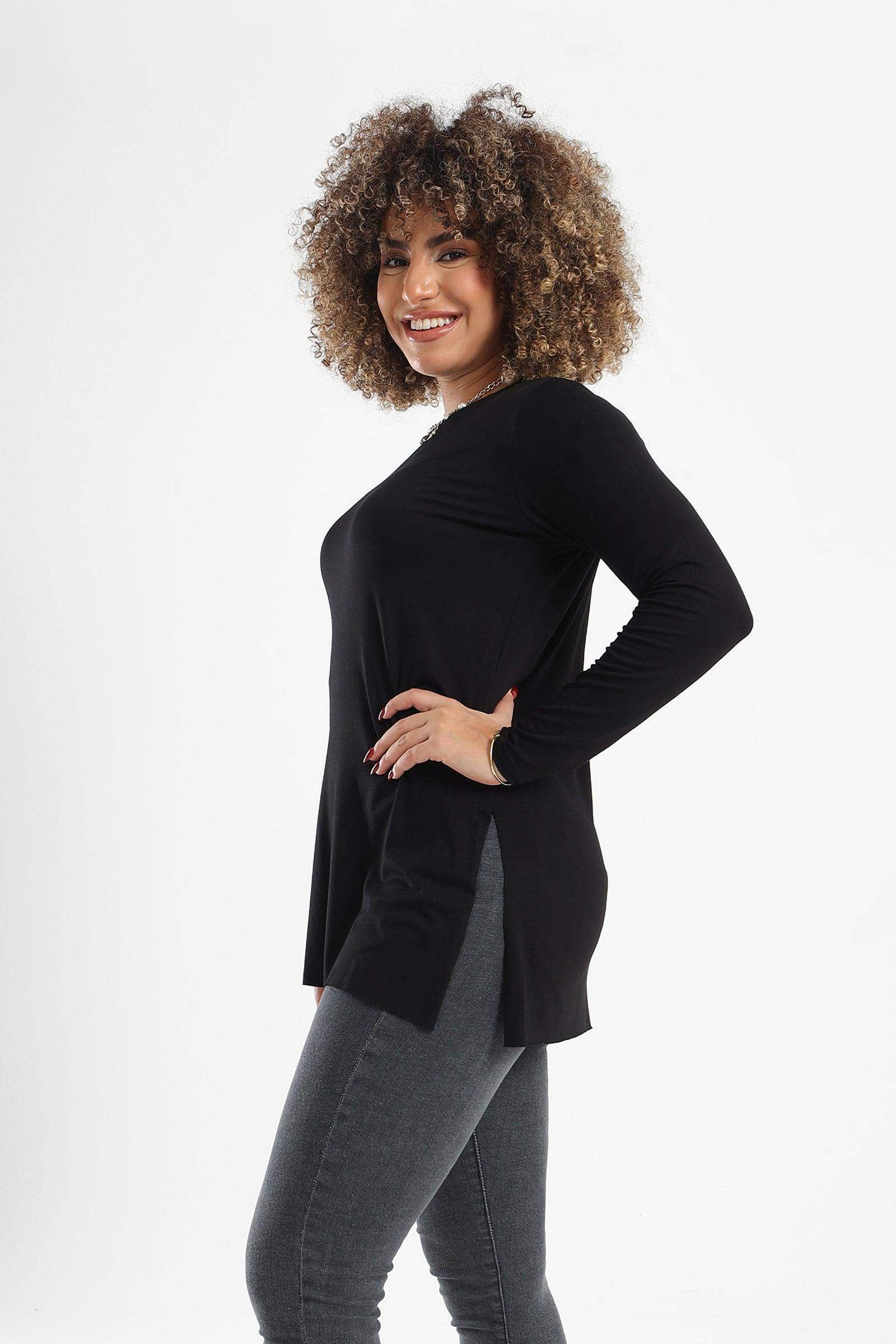 Plain Long Sleeves T-Shirt - Carina - ÙƒØ§Ø±ÙŠÙ†Ø§