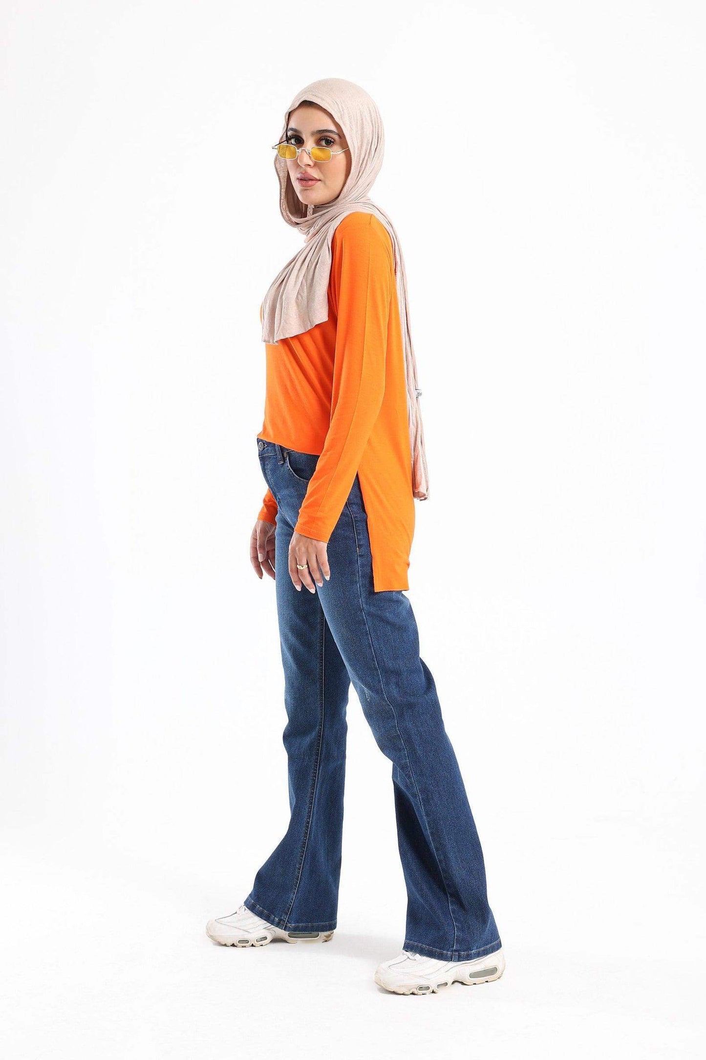 Plain Long Sleeves T-Shirt - Carina - ÙƒØ§Ø±ÙŠÙ†Ø§