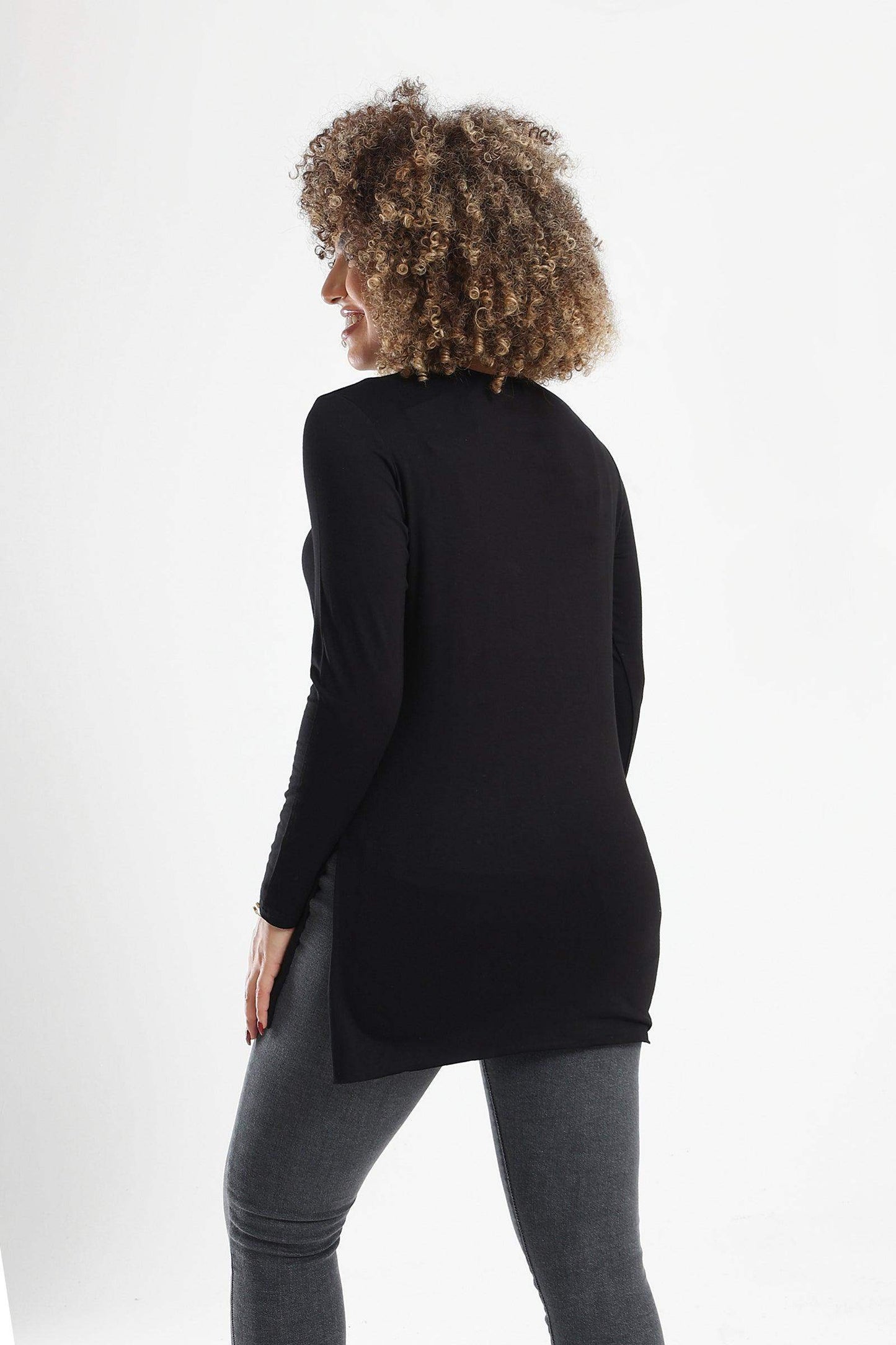 Plain Long Sleeves T-Shirt - Carina - ÙƒØ§Ø±ÙŠÙ†Ø§