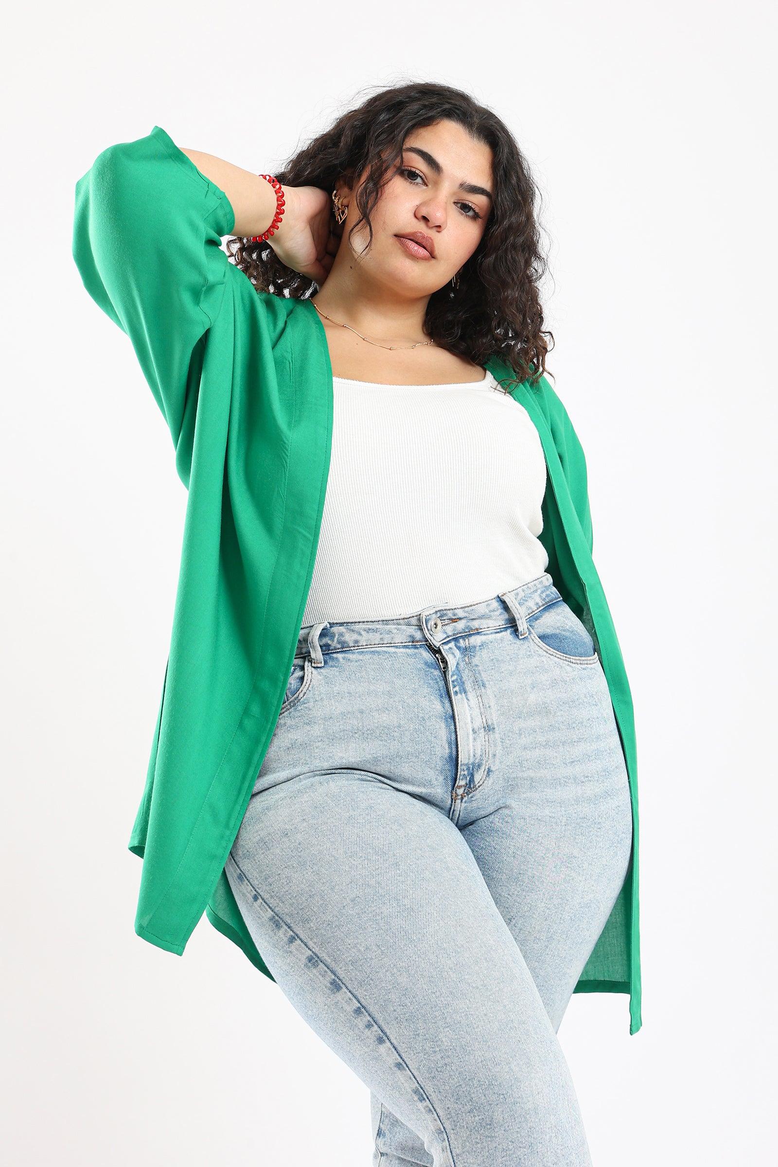 Plain Loose Sleeved Kimono - Clue Wear