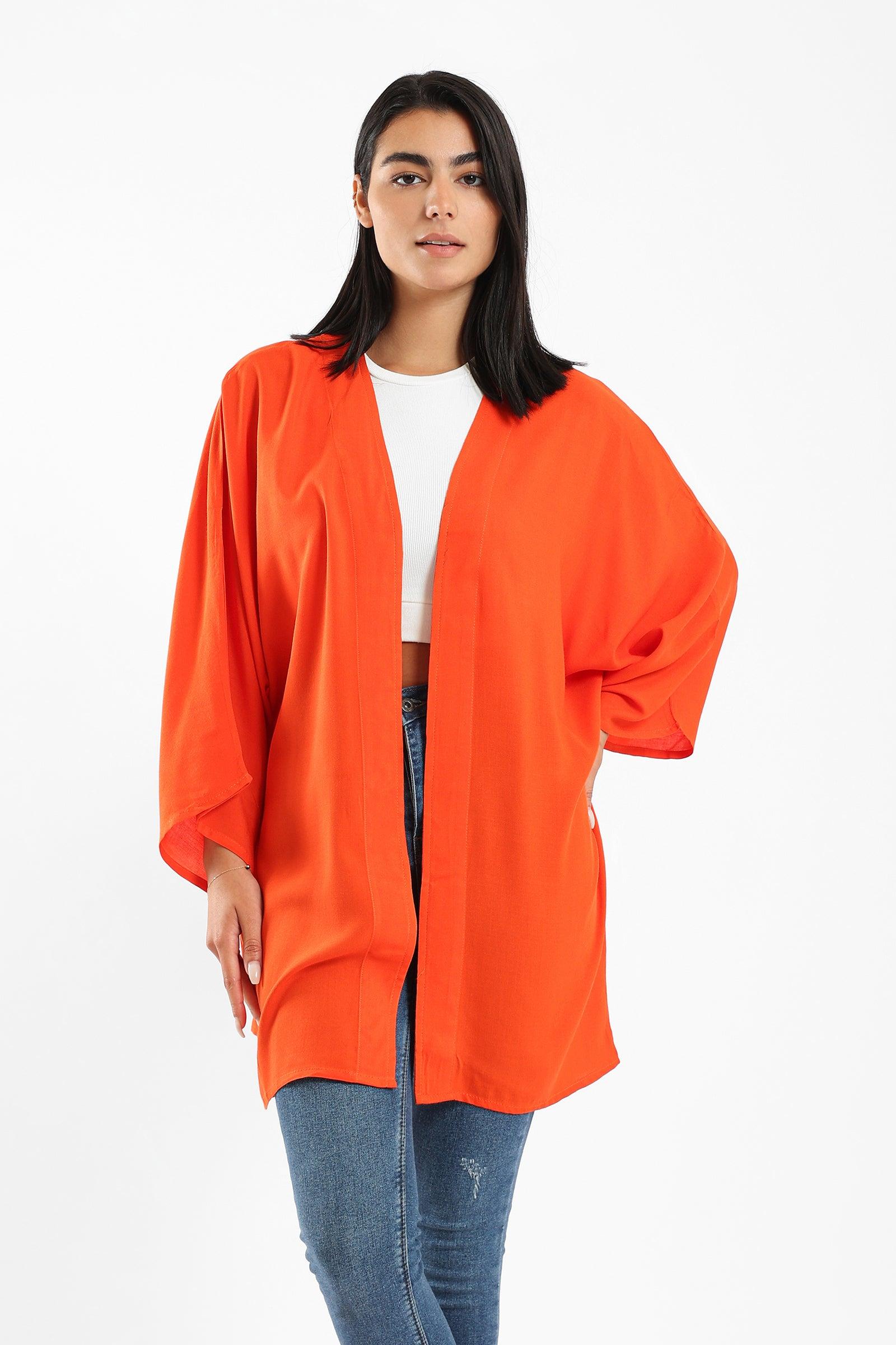 Plain Loose Sleeved Kimono - Clue Wear