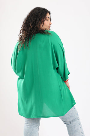 Plain Loose Sleeved Kimono - Clue Wear