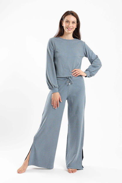 Plain Round Neck Pyjama Set - Carina - ÙƒØ§Ø±ÙŠÙ†Ø§