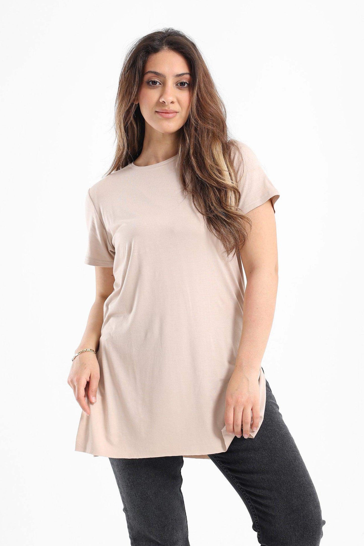 Plain Round Neck T-Shirt - Carina - ÙƒØ§Ø±ÙŠÙ†Ø§