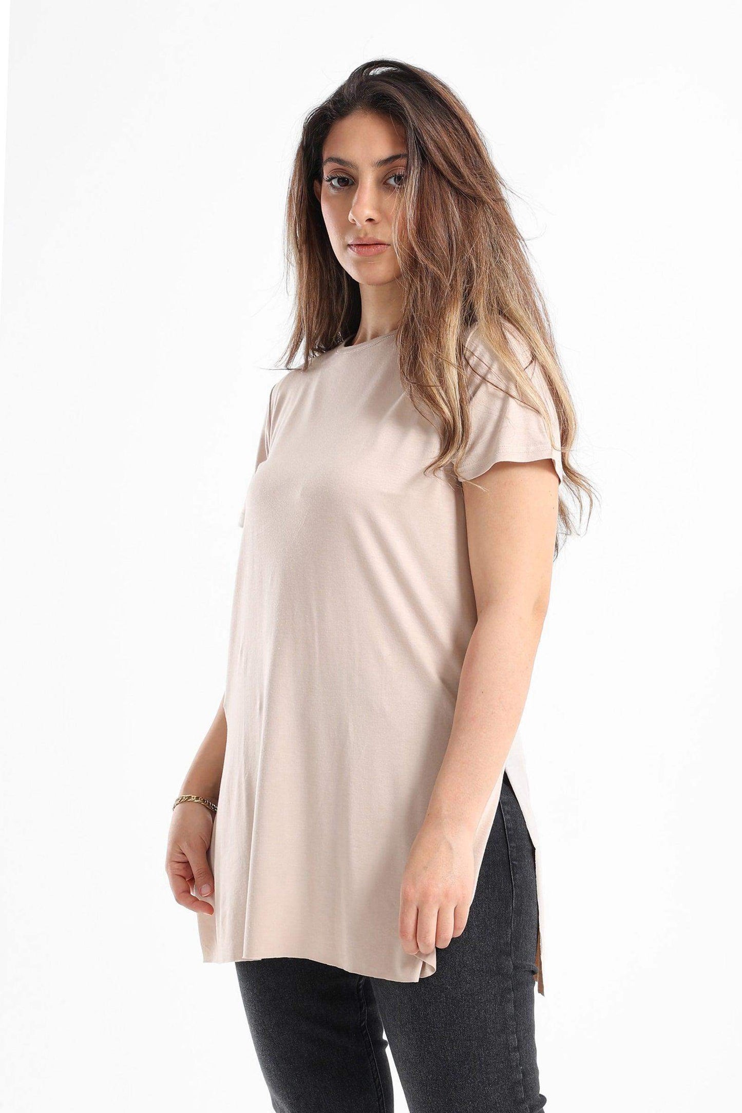 Plain Round Neck T-Shirt - Carina - ÙƒØ§Ø±ÙŠÙ†Ø§