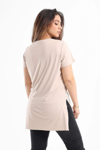 Plain Round Neck T-Shirt - Carina - ÙƒØ§Ø±ÙŠÙ†Ø§