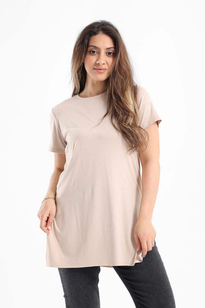 Plain Round Neck T-Shirt - Carina - ÙƒØ§Ø±ÙŠÙ†Ø§