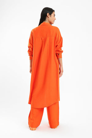 Plain Shirt Dress with Pockets - Clue Wear