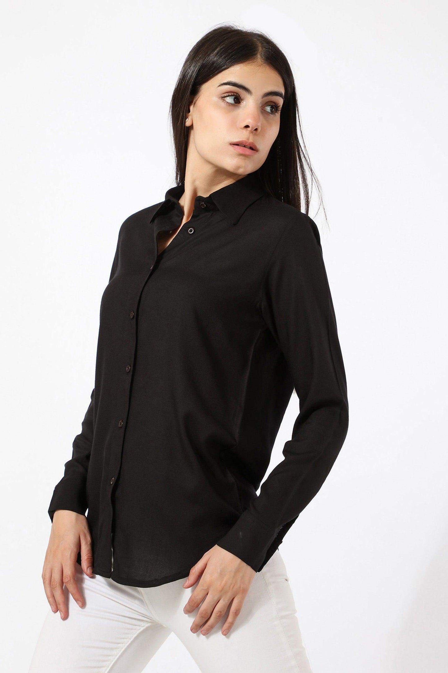 Plain Shirt with Long Sleeves - Carina - ÙƒØ§Ø±ÙŠÙ†Ø§