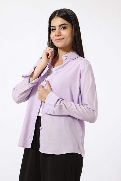 Plain Shirt with Long Sleeves - Carina - ÙƒØ§Ø±ÙŠÙ†Ø§