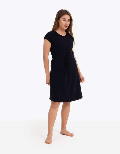 Plain Short Sleeve Nightgown - Carina - ÙƒØ§Ø±ÙŠÙ†Ø§