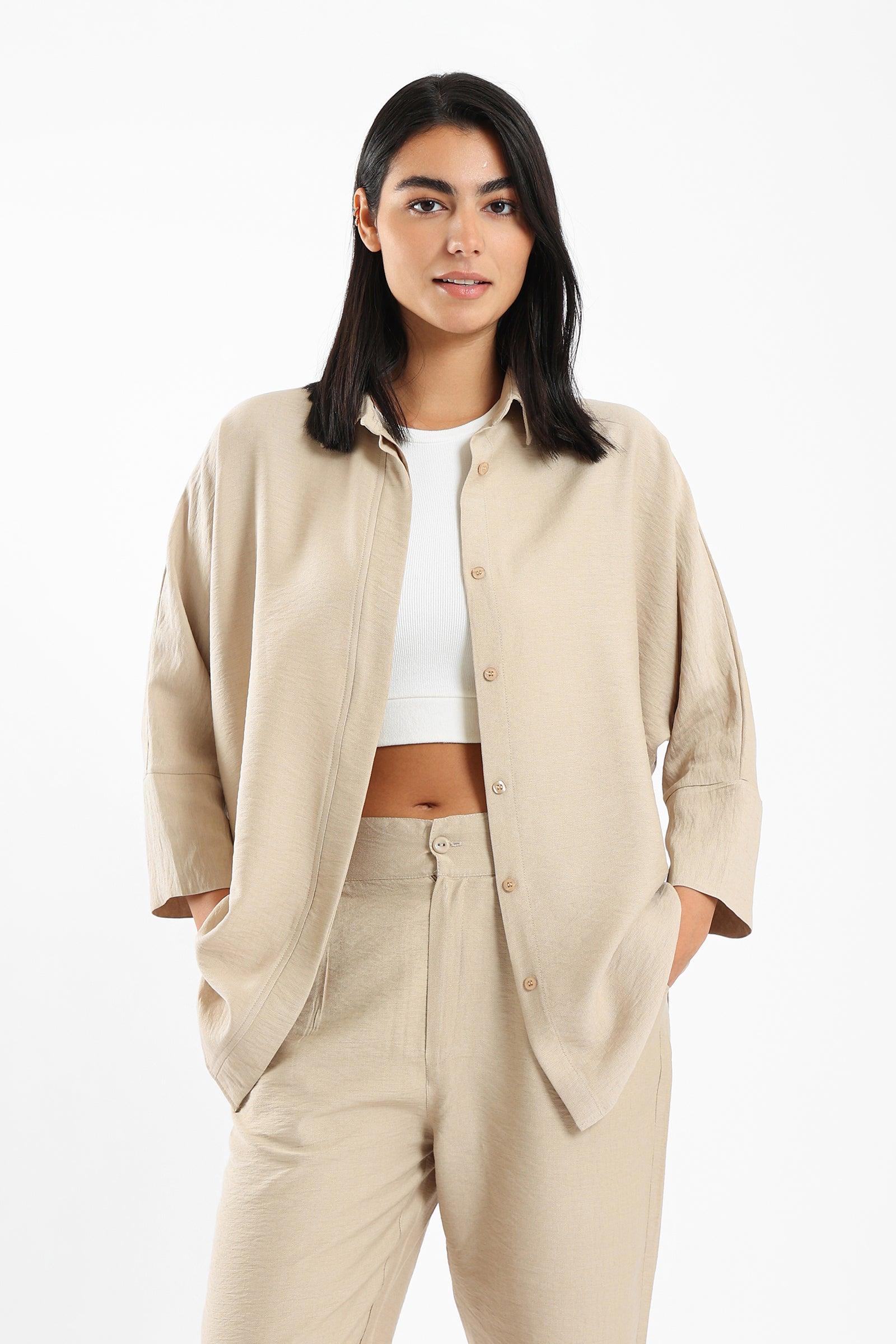 Plain Tencel shirt - Clue Wear