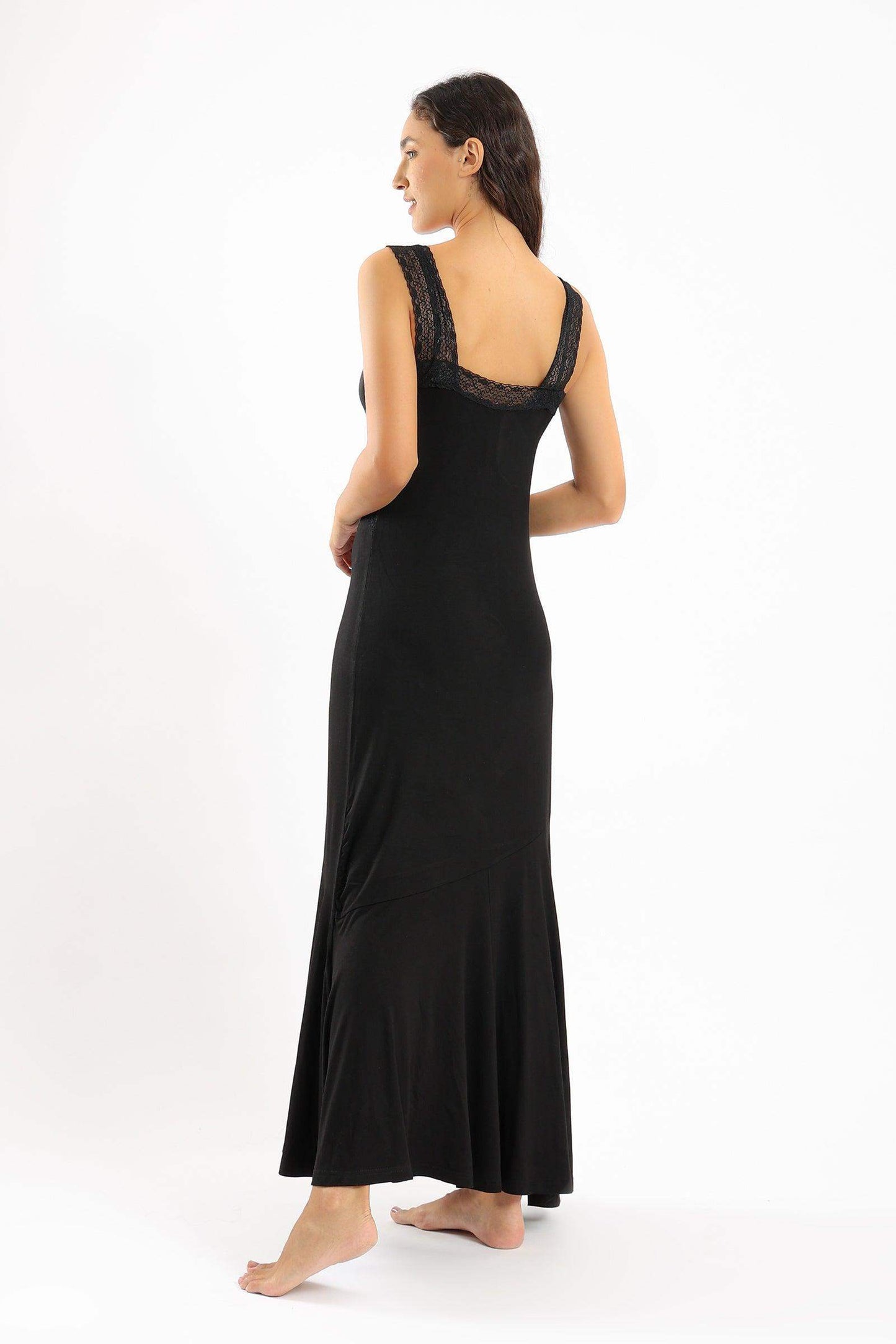 Pleated Maxi Nightgown - Carina - ÙƒØ§Ø±ÙŠÙ†Ø§