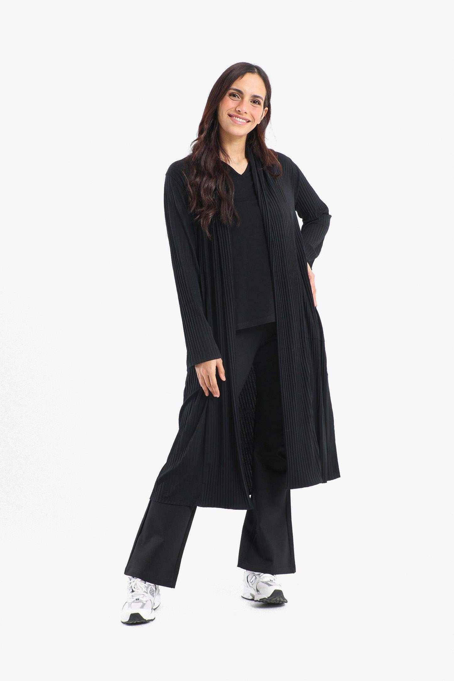 Pleated Open Neckline Kimono - Carina - ÙƒØ§Ø±ÙŠÙ†Ø§