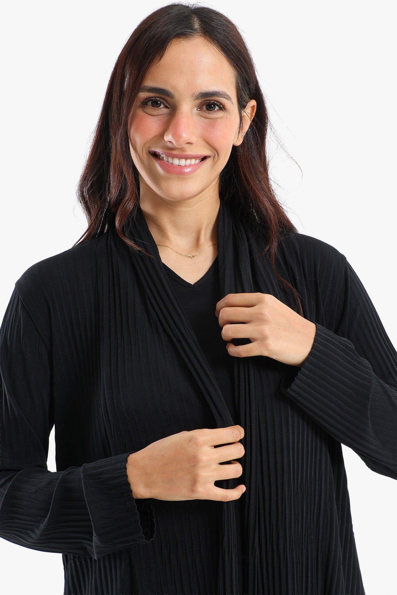 Pleated Open Neckline Kimono - Carina - ÙƒØ§Ø±ÙŠÙ†Ø§