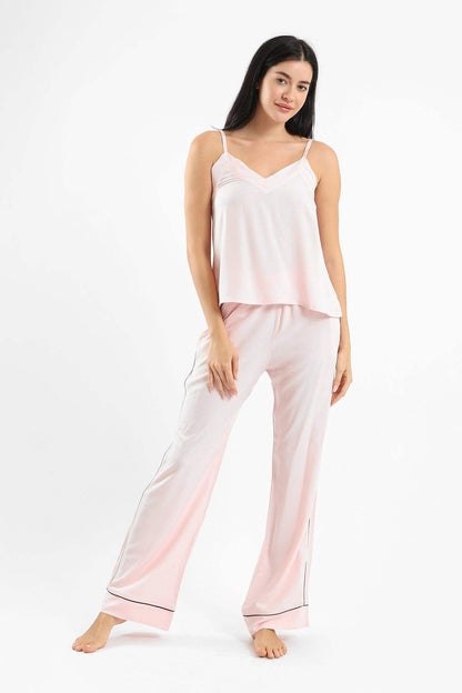 Plunge V-Neck Pyjama Set - Carina - ÙƒØ§Ø±ÙŠÙ†Ø§