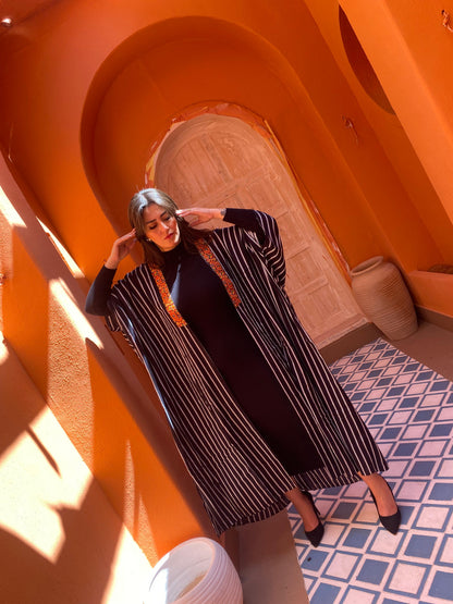 Viscose Kaftan Embroidery - Multicolor