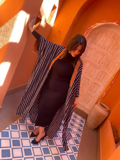 Viscose Kaftan Embroidery - Multicolor