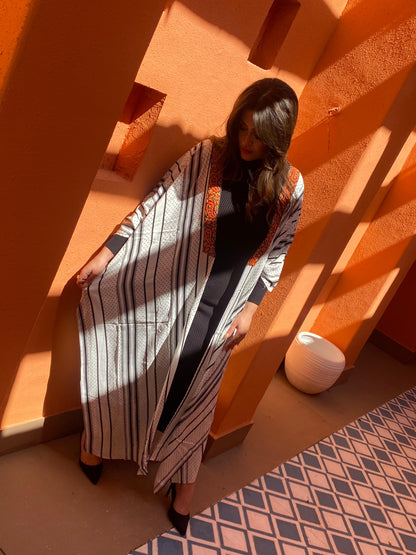 Viscose Kaftan Embroidery - Multicolor