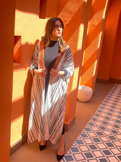 Viscose Kaftan Embroidery - Multicolor