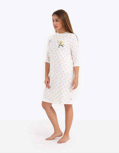 Polka Dots Printed Nightgown - Carina - ÙƒØ§Ø±ÙŠÙ†Ø§