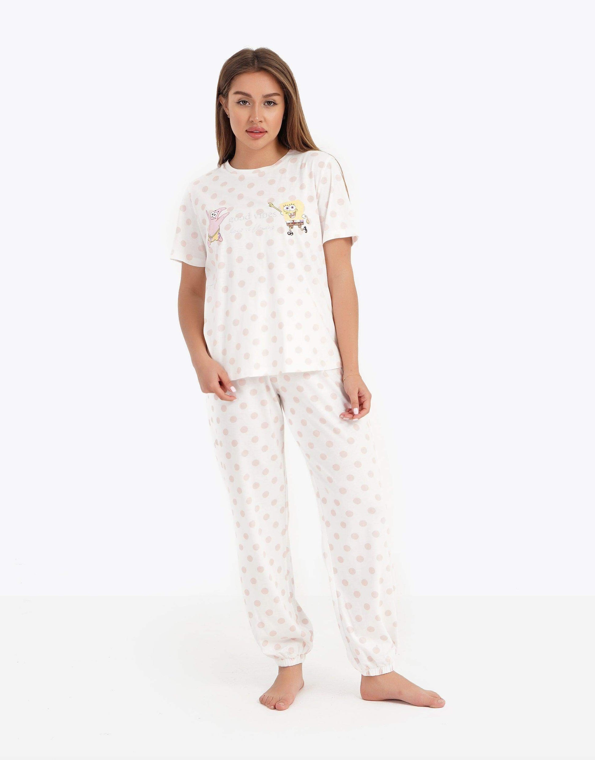 Polka Dots Printed Pyjama Set - Carina - ÙƒØ§Ø±ÙŠÙ†Ø§